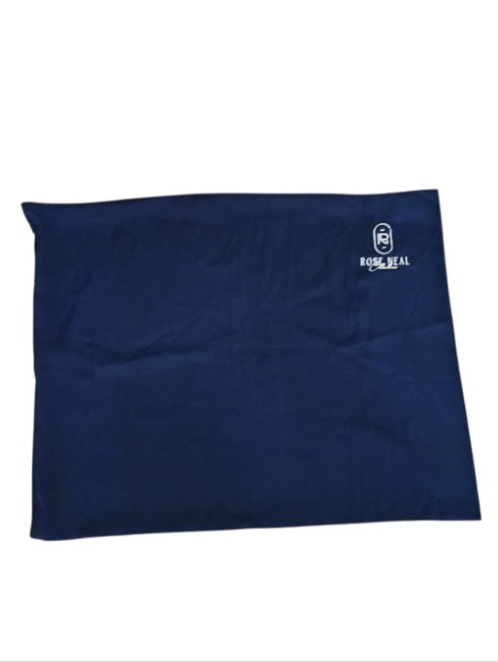 Rose Neal Collection Silk Pillowcase Navy Blue Standard Zip Closure Luxury Sleep